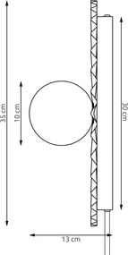Applique da parete UMBRA WL1 L G9 con Spina e Interruttore