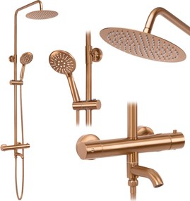 Set doccia con termostato REA Lungo Copper Brush