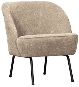 Poltrona beige con rivestimento in ciniglia Vogue – WOOOD