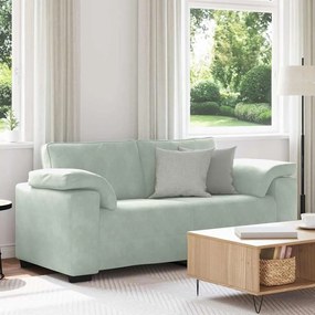 Divano Divanetto Grigio Chiaro 140 Cm İn Velluto /