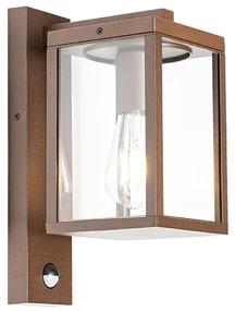 Lampa da parete per esterni marrone ruggine con sensore di movimento IP44 - Charlois