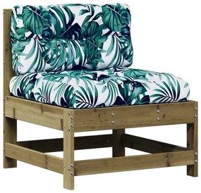 Set divani da giardino 4pz con cuscini legno impregnato di pino