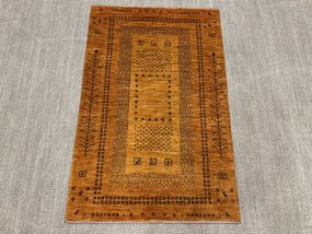 Loribaft Tappeto 80 x 130 Giallo (Iran) Annodato A Mano