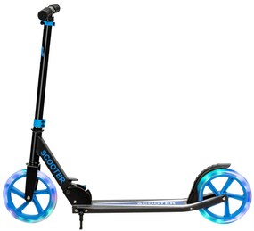 Costway Monopattino con pedana in alluminio, Manubrio regolabile in 3 posizioni e cinghia, Blu