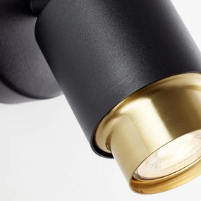 Brilliant - Faretto da parete LED COVELO 1xGU10/5W/230V nero/oro