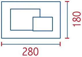 Placca ellisse bianca 2 pulsanti per cassetta incasso Pucci Eco 80130550