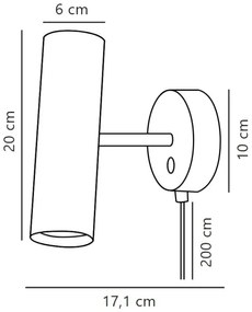 DFTP by Nordlux - Faretto da parete MIB 1xGU10/8W/230V nero