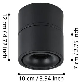 Eglo 901044 - Faretto LED BOHOYO LED/8W/230V 3000K nero