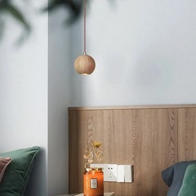 Lampada a sospensione con cavo 1xGU10/10W/230V Ø 11 cm massello/frasino