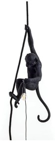 Seletti - Monkey With Rope Lampada da Esterno a Sospensione Nero Seletti