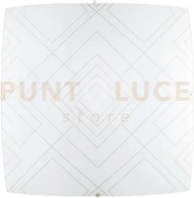 Plafoniera vector bianco lucido e decori grigi 3 luci attacco e27 4...