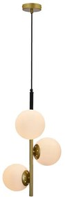 Lampadario a sospensione con filo DUO 3xE14/40W/230V oro/nero