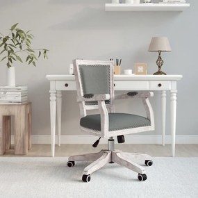 Sedia Da Ufficio Girevole Grigio Scuro İn Tessuto /