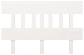 Testiera per letto bianca 138,5x3x81 cm legno massello di pino