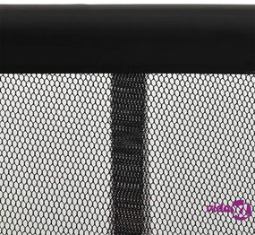 vidaXL Zanzariera per Porta con 5 Sezioni a Rete Nera 120x240 cm