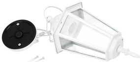 Lampadario da esterno a sospensione con catena 1xE27/60W/230V IP44 bianco