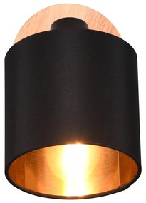 Faretto nero/di colore naturale ø 12 cm Tommy – Reality