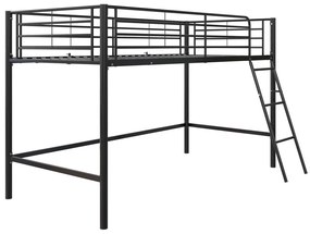 Letto nero rialzato per bambini 90x200 cm Jodie - Støraa