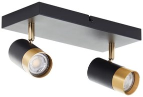 Brilliant - Faretto LED VIGOLO 2xGU10/5W/230V nero/oro