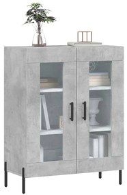 Credenza grigio cemento 69,5x34x90 cm in legno multistrato