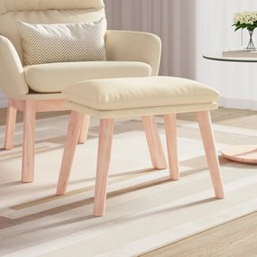 Poggiapiedi Crema 45x29,5x35 Cm İn Tessuto /