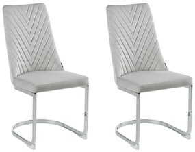 Set di 2 sedie velluto grigio ALTOONA Beliani