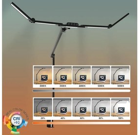 LED Dimmerabile flessibile lampada da tavolo LED/24W/230V 3000-6500K CRI 92 nero