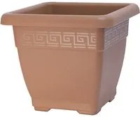 Vaso per Piante Quadrato Interno Esterno Quadrato Plasticotto Quadro Idel Colore: Terracotta, Formato: 45 cm