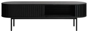 Tavolo TV nero in rovere 48x160 cm Siena - Unique Furniture