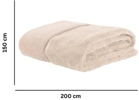 Coperta avorio in micropile 150x200 cm Tomo – Tiseco Home Studio