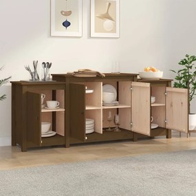 Credenza marrone miele 164x37x68 cm in legno massello di pino