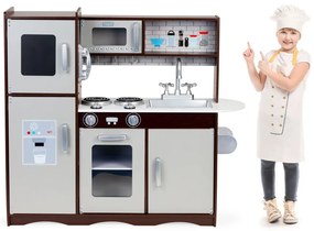 Grande cucina in legno per bambini con accessori