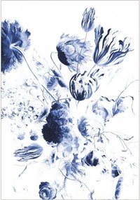 Carta da parati in tessuto non tessuto Royal Blue Flowers II