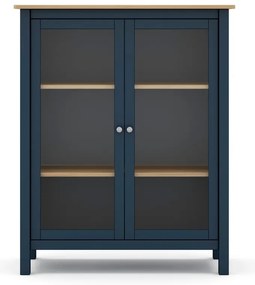 Vetrina in legno di pino blu scuro/naturale 90x110 cm Misti - Marckeric