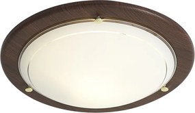 Plafoniera classica rossa con vetro bianco - Mesiac