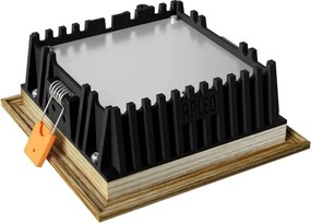APLED - Lampada LED SQUARE WOODLINE LED/6W/230V 3000K 12x12 cm cenere legno solido