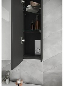 Mobile bagno antracite con specchio e illuminazione 76x74 cm Modesto - Germania