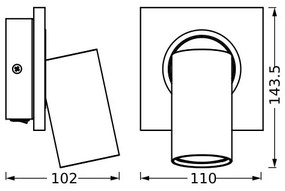 Ledvance - Luce Spot da parete a LED DECOR MERCURY 1xGU10/3,4W/230V