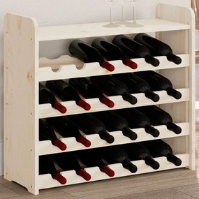 Portavini Pannello Superiore 67,5x25x60 Cm Legno Massello Pino /