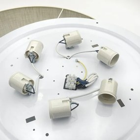 Brilagi - Plafoniera LED SIRIJA 6xE27/60W/230V Ø 80 cm bianca