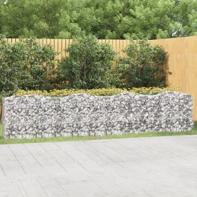 Gabbione Ad Arco Con Letto Rialzato 400x50x100 Cm Ferro Zincato /