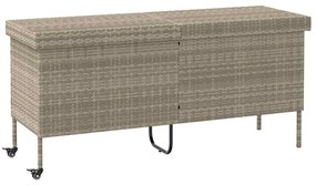 Contenitore Da Giardino Con Ruote Grigio Chiaro Polyrattan /