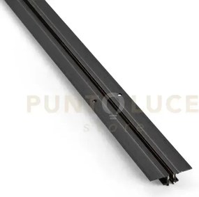 Deva binario easy 200cm nero in alluminio fissaggio a soffitto