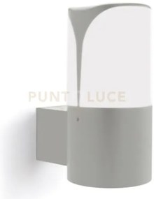 Ges723- applique h.18cm d.9cm grigio metallizzato 1 luce attacco e2...
