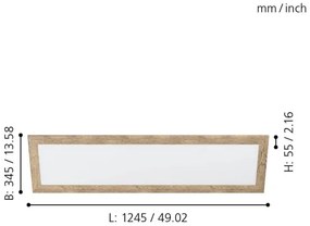 Eglo 99437 - Plafoniera LED PIGLIONASSO LED/32W/230V 345x1245 mm