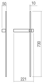 Redo 01-4672 - Applique da parete LED TANGENT/6W/230V CRI 90, oro