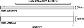 Lampada Lineare LED da Soffitto 42W 120cm Bianca con driver Philips
