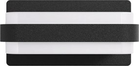 Applique LED 12W Rettangolare per esterni a Luce Diffusa IP54 Nera Colore Bianco Naturale 4.000K