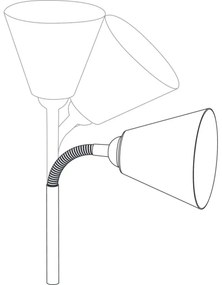 Paulmann 95427 - 1xE14/20W Applique JUNUS con spina integrata 230V