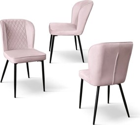 KINSLEE - sedia di design moderno in velluto